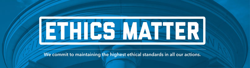 Ethics Matter header "We commit to maintaining the highest ethical standards in all our actions.